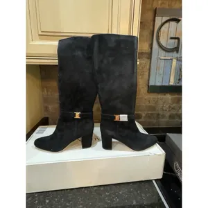 the Lauren Ralph Lauren Kellie Suede Tall Boots in black Size 8 Riding thumbnail 3