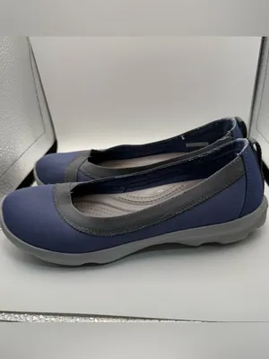 Crocs Busy‎ Day Stretch Ballet Flat Navy Blue Black Comfort Slip On Casual W7 thumbnail 6