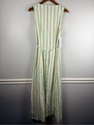 New princess polly Lewisa Stripe Sleeveless Maxi Dress in cream green size 10 thumbnail 10