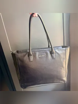 Cole Haan Black Pebbled Leather Tote Bag - EUC thumbnail 2