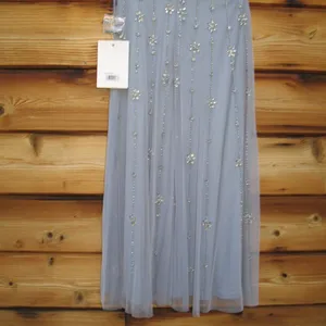 MAC DUGGAL 9222 Blue High Neck Sleeveless Embellished A Line Cocktail Dress thumbnail 13