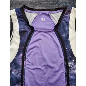 Tail Shirt Women Small Activewear Golf Top Sleeveless Black Purple Space Sky thumbnail 2