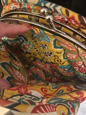VERA BRADLEY PROVENCAL Eloise Kisslock Purse 9.5 x 12 x 4.5 Preloved thumbnail 15