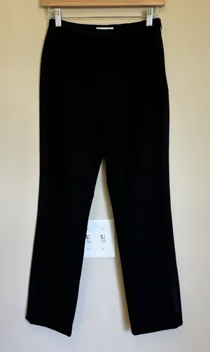 Aritzia Babaton Pants‎ 4 Slim Ankle Tuxedo Trouser Black Side Stripes thumbnail 1