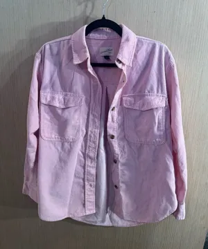 Universal Threads Oversized Fit Corduroy Pink Button-Front Shirt Jacket Size XS thumbnail 1
