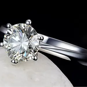 1 Ct Solitaire Engagement Ring Brilliant-Cut Simulated‎ Diamond, Size 8 thumbnail 5