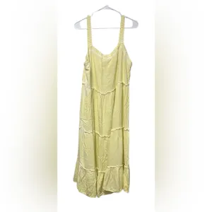 SATURDAY SUNDAY by Anthropologie Yellow Sleeveless Maxi Dress Size XL thumbnail 2