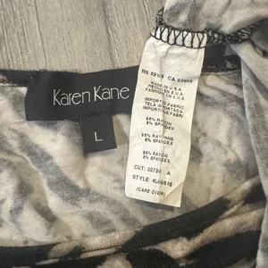 Karen Kane Animal Print Stretch Jersey Wrap Top Size L thumbnail 6