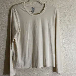 Varley Long Sleeve Tee Womens S Cream Crew‎ Neck Activewear Stretch thumbnail 5