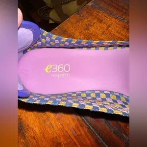 ECU EASY SPIRIT e360 ESGIBBY WOMEN 9.5 BALLET FLATS PURPLE MULTICOLOR thumbnail 5