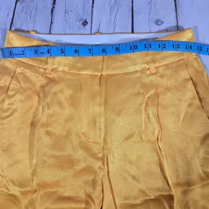 J. Crew Straight-Leg Essential Pant Luster Crepe Warm Sunflower BT428 Yellow 2‎ thumbnail 10