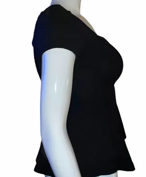 Forever 21 Textured Peplum Top thumbnail 2