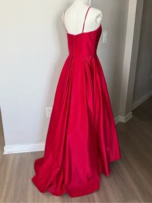 Betsy & Adam Red Fit & Flare Ballgown thumbnail 3