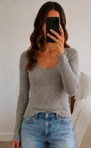 By Malene Birger Rinah Ribbed Merino Wool Sweater Sz S thumbnail 1