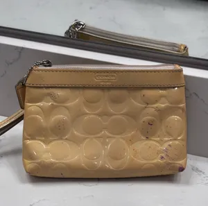 Coach Signature Print Patent Leather Wristlet thumbnail 1