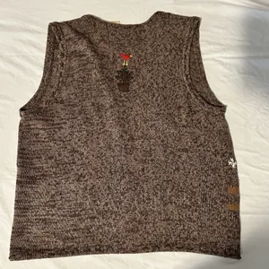 Vintag Bobbie Brooks Sweater Vest Sz XL 14/16 Winter Snowman Cardinal North Pole thumbnail 4