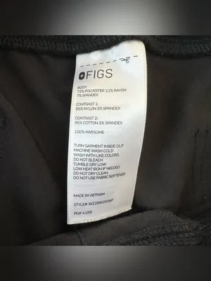 FIGS Zamora Maternity Jogger Scrub Pants Black Petite XXL thumbnail 6