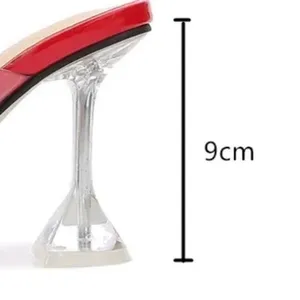 MAIERNISI Clear‎ Heels Sandals Square Toe High Stiletto Mules Slip on Wedding 9 thumbnail 4