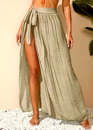 Tan wrap skirt coverup Size L thumbnail 1