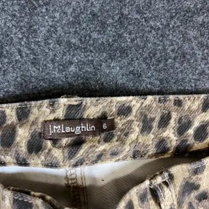 J.McLaughlin Womens Leopard Print Skinny Pants Brown Tan Animal Ankle Zip Size 6 thumbnail 3