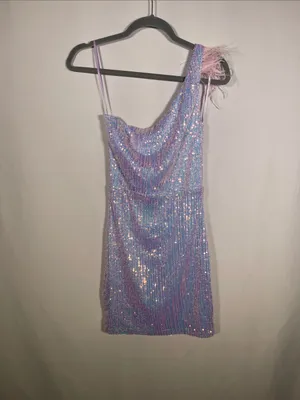 Windsor Mini Sequin Dress Lavender Purple Xs New With Tags thumbnail 2