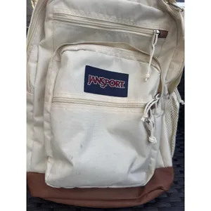 JanSport Beige/Brown Solid Backpack Zip Closure Outer & Bottle Pockets thumbnail 2