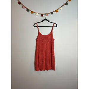 NWT A New Day Mini Crochet Shift Dress Rust Coral thumbnail 2