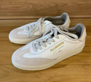 AllSaints Thelma Suede Low Top Sneakers in White - Size 6 thumbnail 1