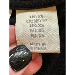 C&C California Dress Women‎ XS Black Short Sleeve Scoop Neck Tee Maxi Lounge thumbnail 10