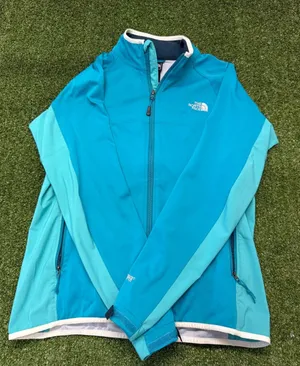 The North Face Women's Windstopper Two Tone Blue Teal Jacket Full Zip Outdoor L thumbnail 1