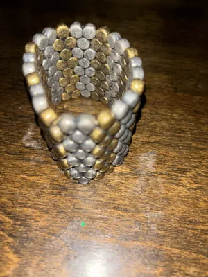 Sliver/Gold Beaded Stacker Bracelet(Pre thumbnail 5