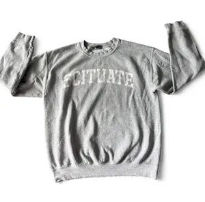 Gray Scituate, MA crewneck sweatshirt with white arched text. size M. thumbnail 1