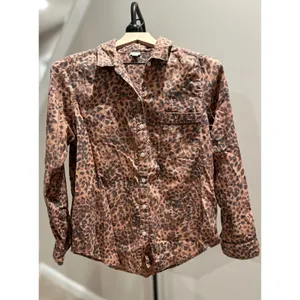 Aerie Leopard Print Button Up Shirt thumbnail 3