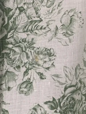 Angel Pie Linen Shirt S/M Green Floral Lagenlook Oversized Boho USA Made thumbnail 5