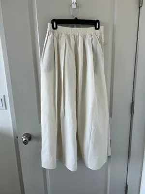 Zara Cream Gathered Waist Maxi Skirt thumbnail 2
