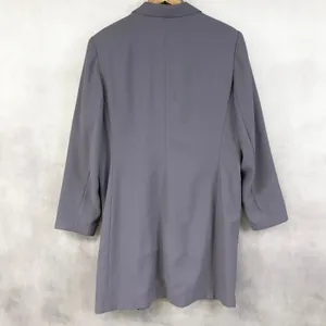Clio Women Blazer 16 Longline Purple Oversized Career Workwear 90s‎ Minimalist thumbnail 4