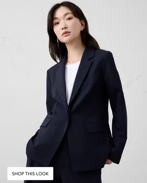 Banana Republic Navy Blazer 0 thumbnail 3