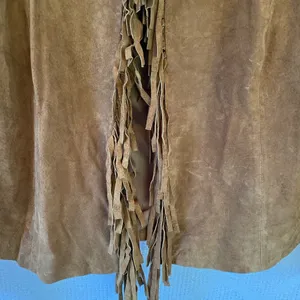 Vintage Christina Hope‎ Suede Leather Jacket Fringe thumbnail 3
