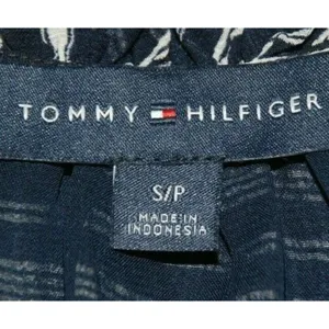 Tommy Hilfiger Ladies S Chiffon Navy Blue Sleeveless Blouse Ruffle Career Office thumbnail 8