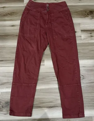 Anthropologie Red Cargo Relaxed Pants Women’s 0 thumbnail 1