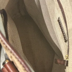 Dooney & Bourke Beige and Dark Brown Monogram Bucket Bag thumbnail 9
