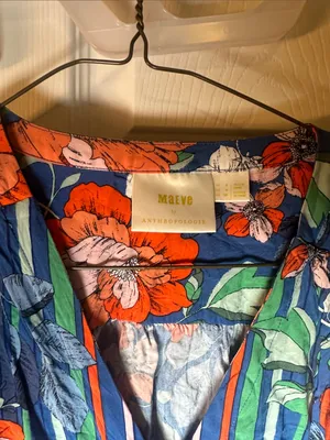 Anthropologie‎ Maeve Elan Scarf Printed Blouse thumbnail 3