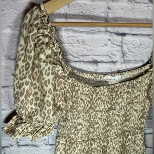 Girl and the Sun Chateau Mini Dress Leopard women’s size‎ small thumbnail 4