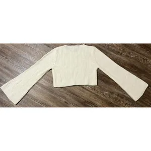 Princess Polly xx Ivory Cream Knit Crop‎ Sweater thumbnail 4