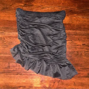 Garage Mesh Ruffle Black Mini Skirt NWT Party Concert thumbnail 3