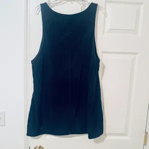 Denim And Co Vintage Corduroy‎ Black Jumper Dress Y2K pockets sz M 100% cotton thumbnail 7