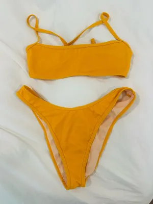 PacSun LA Hearts Bikini Set Yellow thumbnail 1