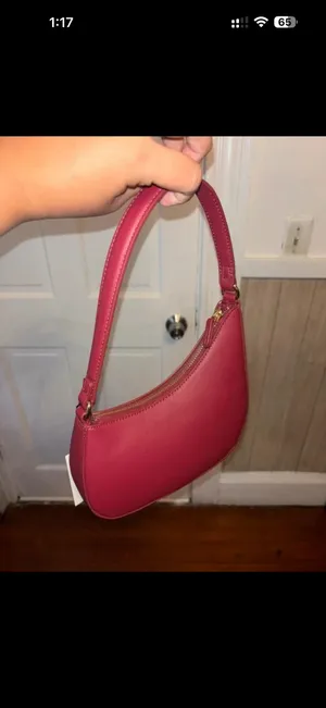 Jason Wu Small Burgundy Crescent Shoulder Bag Zip Logo Matte Gold Hardware thumbnail 7
