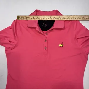 Magnolia Lane Tech Masters‎ Solid Pink Preppy Designer Athletic Polo Golf Shirt thumbnail 10