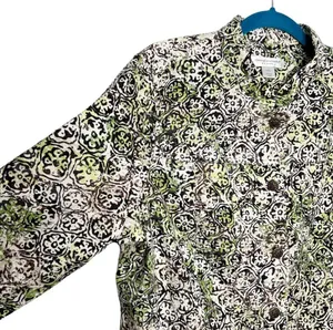 Linen Blend Trellis Print Lightweight Jacket thumbnail 3
